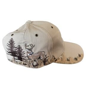 Keystone Light Beer Hat Embroidered Deer Scene Camo Tan Baseball Cap OSFA